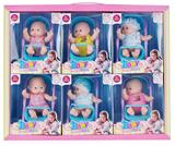 OBL10341409 - 新款精美5.5寸搪胶表情娃混装6PCS3款混装