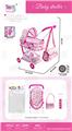 OBL10343008 - 婴儿遮阳手推车（铁）EVA轮+储物蓝+手提包