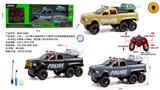 OBL10345068 - 2.4G 1：16六轮丰田越野皮卡六通带灯光导弹喷雾遥控警车（车身包3.7V锂电+USB线，遥控器二粒5号电池不包）
