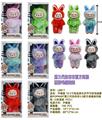 OBL10345994 - 10.5寸高品质五关节可动毛绒搪胶POPMART第三代拉布布3.0前方高能系列娃娃（6色混装 6PCS）