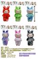 OBL10345995 -  10.5寸高品质五关节可动毛绒搪胶POPMART第三代拉布布3.0前方高能系列娃娃（6色混装 6PCS）