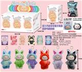 OBL10345999 -  7寸高品质毛绒搪胶POPMART第三代拉布布3.0前方高能系列娃娃配钥匙扣（6色混装盲盒+盲袋 6PCS）
