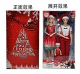 OBL10346657 - 11.5寸实身112关节圣诞套装芭比和11.5寸12关节实身男人2只一盒带小圣诞女孩子