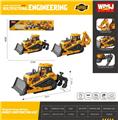 OBL10347533 - 1：18声光惯性多功能工程车--重型履带式松土推土机（A）、挖掘推土机（B）两款款混装（英文经典版）