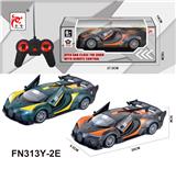 OBL10349224 - 27频1：24五通遥控一键开门仿真跑车;2色混装【不包电】