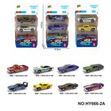 OBL10352517 - 8款1:64合金车3只装