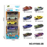 OBL10352518 - 8款1:64合金车5只装