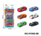 OBL10352542 - 6款1:64合金车5只装