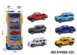 OBL10352559 - 6款1:64合金车6只装