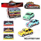 OBL10352584 - 1:36炫彩回力合金车老爷车
幻彩海湾蓝/黄/粉绿三色混装