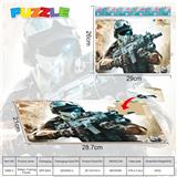 OBL10355535 - 12块庄28.7X21 CM硬纸板益智拼图(军事训练)