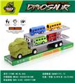 OBL10357067 - 双层惯性恐龙拖头车带四辆巴士车