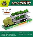OBL10357071 - 双层惯性恐龙拖头车带五辆恐龙工程车