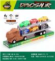 OBL10357072 - 双层惯性恐龙拖头车带六辆城市车