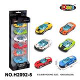 OBL10358142 - 合金车1:64滑行仿真车（6只装）
