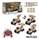 OBL10358262 - 带灯光音乐军事拆装遥控车       （2.4G不包电）