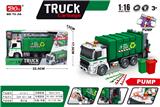 OBL10358544 - 1:16惯性垃圾分类打气功能环卫车