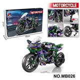 OBL10360902 - DIY拼装积木车 新款摩托车
-川崎