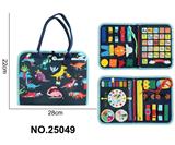 OBL10361474 - 蒙氏儿童早教益智蓝色3页深蓝恐龙世界带魔术贴