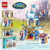 OBL10364283 - 201+PCS 新款女孩子蓝色城堡拼装积木(彩盒采用精美烫金工艺)