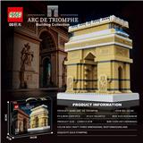 OBL10364286 - 1935+PCS新款微钻颗粒法国凯旋门拼装积木套装(彩盒采用精美烫金和立体深压纹处理)