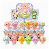 OBL10364410 - 展示盒12只庄植绒摆件  娃三岁快乐收藏    混色混款
