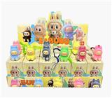 OBL10364519 - 展示盒24只庄软胶植绒手机绳挂件        坐姿拉布布
混色混款