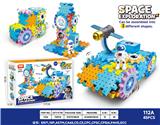 OBL10364532 - 航天系列-会行走的太空航天运输坦克宇航员科教益智旋转齿轮积木
（电动）45PCS，可4款混装