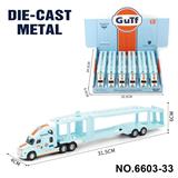 OBL10366428 - 1：64美式双层平板合金拖车    6只/展示盒