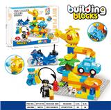 OBL10369826 - 城市救援警车警察飞机大颗粒滑道积木兼容乐高DIY拼搭小场景益智积木男孩玩具（68PCS）