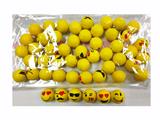 OBL10371204 - 2.7CM袋装100粒黄色表情弹跳球