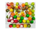 OBL10371214 - 3.2CM袋装100粒水果弹跳球