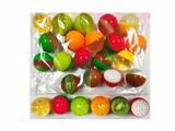 OBL10371226 - 4.5CM袋装50粒水果弹跳球