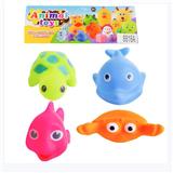 OBL10371251 - PVC卡头袋装四只搪胶卡通小动物(多款多色混装)