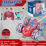 OBL10372272 - 红色蜘蛛13通道2.4G双面漂移特技车(带灯光音乐)侧行横行特技遥控车/双色可选(包电)