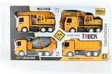OBL10372369 - 惯性工程车四只装搅拌车+吊车+运输车+挖掘车