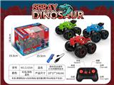OBL10372424 - 裂纹恐龙音乐灯光喷雾遥控特技车（2.4G包电）