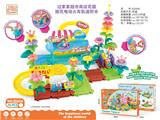 OBL10373994 - 过家家超市商店花园插花电动火车轨道积木
