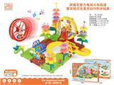 OBL10373996 - 拼插花智力电动火车轨道摩天轮灯光音乐DIY积木玩具