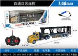 OBL10376962 - 1:48四通灯光长头双层运输拖车遥控