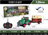 OBL10376966 - 1：24四通灯光遥控农夫系列之畜牧房车