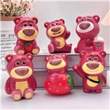 OBL10378375 - 多款网袋混装小号草莓熊慢回弹