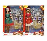 OBL10380156 - 11寸实身9关节圣诞芭比+吸塑配件2款混装