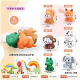 OBL10380195 - 可爱卡通动物6只装/松鼠/狐狸/猴子/斑马/鳄鱼/大象(每袋6只装)