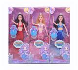 OBL10381242 - 11.5寸9关节实身美人鱼时尚芭比 带贝壳包+皇冠+项链 3款混