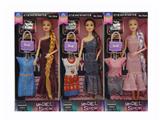 OBL10381371 - 11寸实身9关节时尚芭比+包包+配裙 3款混装