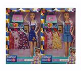 OBL10381375 - 11寸实身9关节时尚芭比+包包+3配裙 3款混装