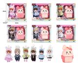 OBL10381459 - 7寸全身搪胶3D眼时尚萌娃娃带配件