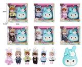 OBL10381462 - 7寸全身搪胶3D眼时尚萌娃娃带配件