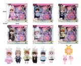 OBL10381463 - 7寸全身搪胶3D眼时尚萌娃娃带配件